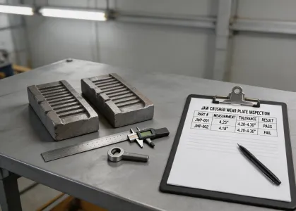 Crusher inspection bench